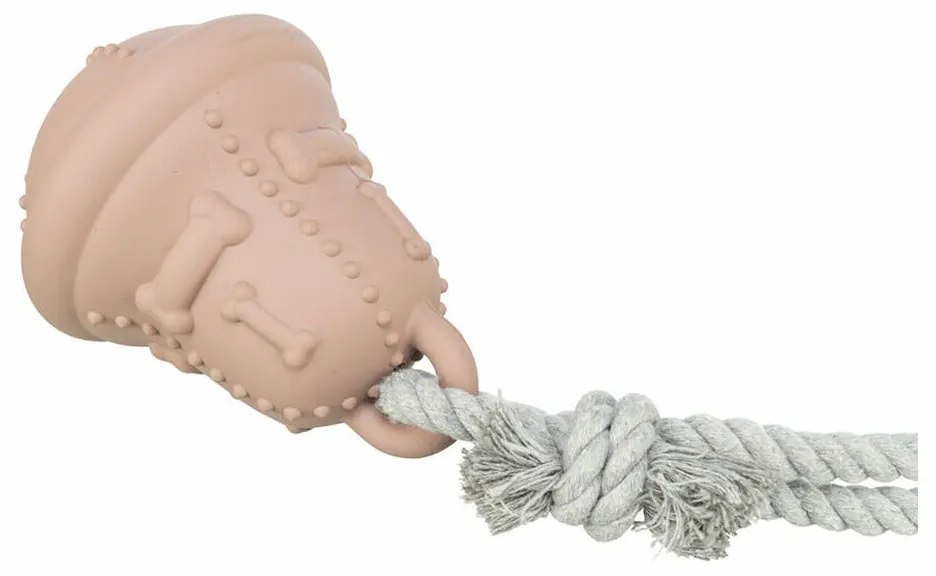 παιχνίδι για γάτες Trixie Μπεζ βαμβάκι Φυσικό καουτσούκ Χριστουγεννιάτικο στεφάνι Καμπάνα