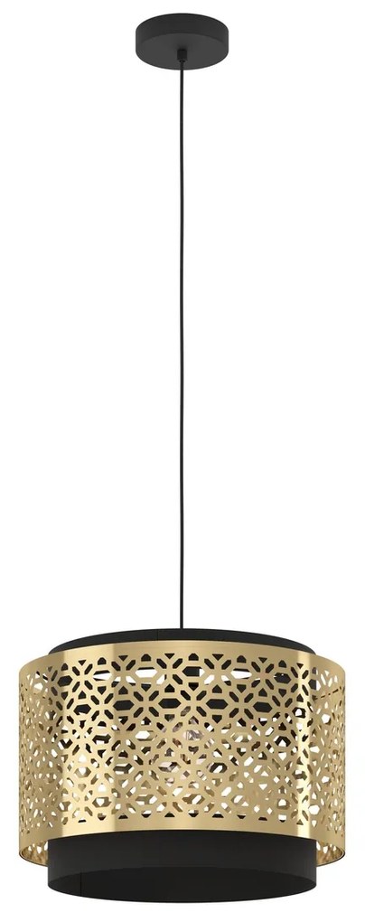 Φωτιστικό Κρεμαστό Eglo 43981 SANDBACH Μαύρο Ματ (Black Mat)|Μπρούτζινο (φυσικό) (Brass natural)