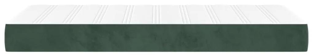 Στρώμα με Pocket Springs Σκούρο Πράσινο 90x190x20 εκ Βελούδινο - Πράσινο
