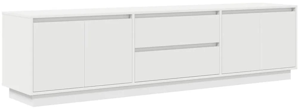 vidaXL Έπιπλο Τηλεόρασης με LED Λευκό 193,5x41x50 εκ.