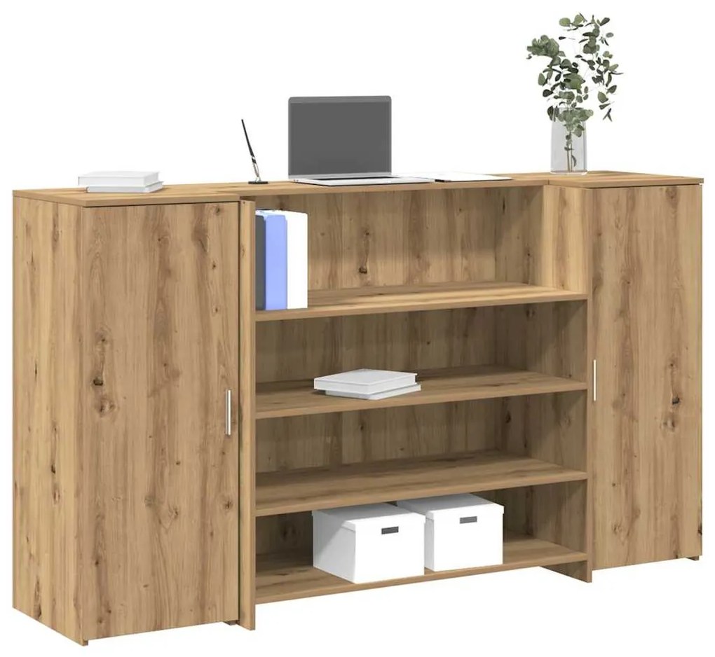 vidaXL Γραφείο υποδοχής 180x50x103,5 εκ. Επεξεργασμένο Ξύλο