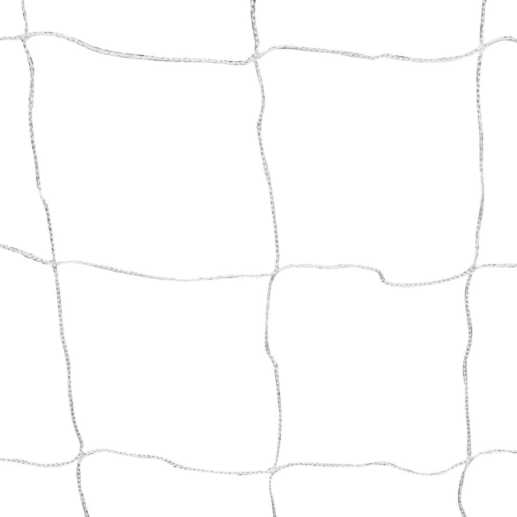 Τέρμα Ποδοσφαίρου Λευκό 182 x 61 x 122 εκ. Ατσάλινο + Δίχτυ - Λευκό