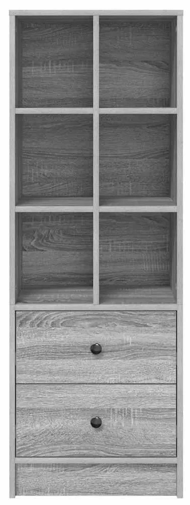 vidaXL Highboard με συρτάρι Γκρίζο Σονομα 45,5 x 34 x 127 εκ