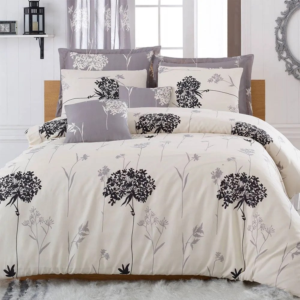Παπλωματοθήκη Efil 143EPJ1451 Με Σεντόνι (Σετ 4τμχ) Beige-Grey L'Εssentiel Maison Διπλό 200x220cm Βαμβάκι-Πολυέστερ