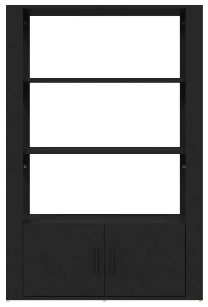 Ντουλάπι Μαύρο 80x30x119,5 εκ. από Επεξεργασμένο Ξύλο - Μαύρο