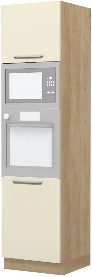 Επιδαπέδιο ντουλάπι φούρνου ψηλό Modena K23-60-RM-Δρυς - Μπεζ - 60.00Χ60.00Χ235.00cm