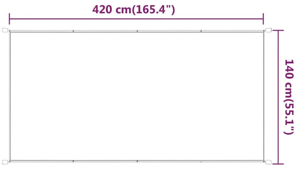 vidaXL Τέντα Κάθετη Ανοιχτό Πράσινο 140 x 420 εκ. από Ύφασμα Oxford