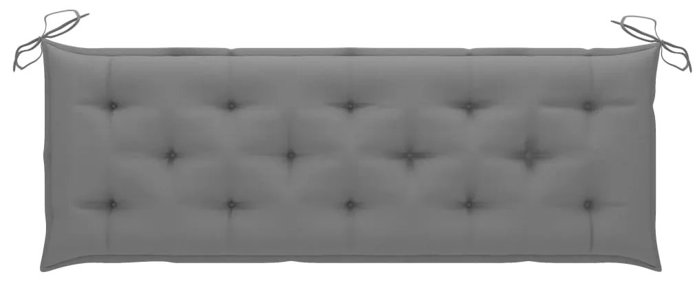 vidaXL Παγκάκι Κήπου Στοιβαζόμενο 159 εκ. Μασίφ Ξύλο Teak &amp; Μαξιλάρι