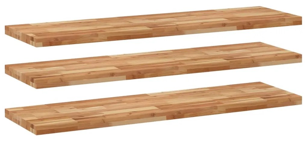 vidaXL Ράφια Κρεμαστά 3 Τεμ. 160x40x4εκ. Φινίρισμα Λαδιού Μασίφ Ακακία