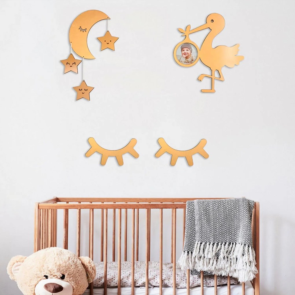 Σετ Παιδικό Διακοσμητικό Τοίχου Harsha C9207 Ξύλο 50x35 εκ.