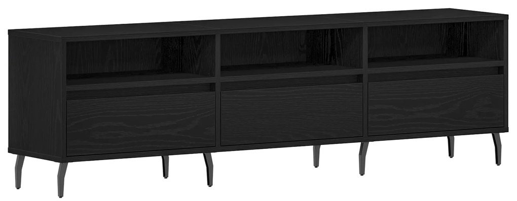 vidaXL Ντουλάπα τηλεόρασης Μαύρο Δρυς 150x30x44,5 εκ. Επεξεργασμένο ξύλο