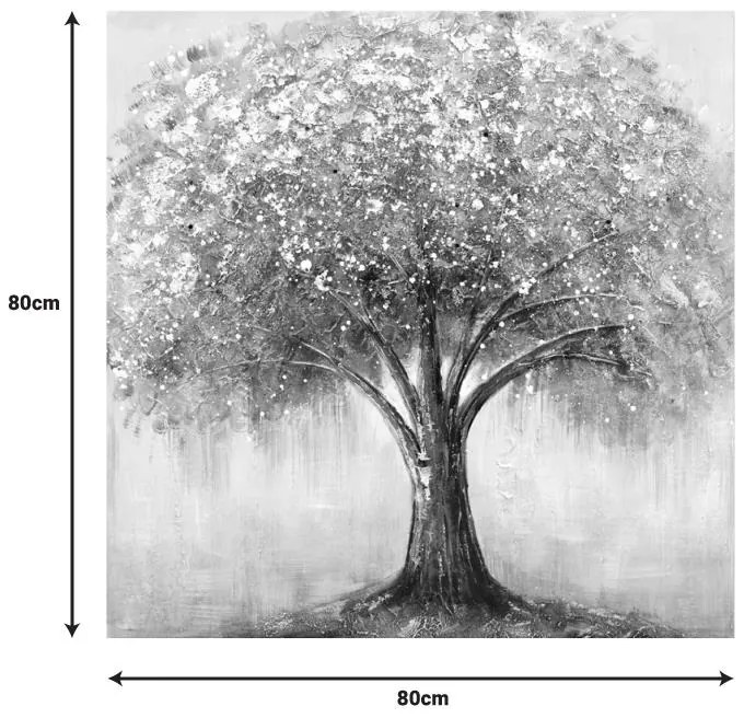 Πίνακας σε καμβά Nator I Inart 80x3x80εκ 80x3x80 εκ.