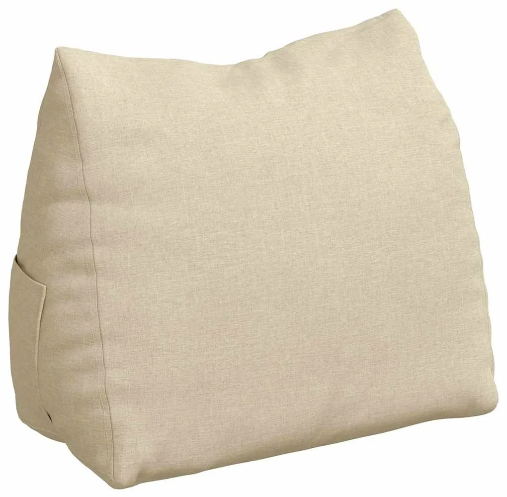 vidaXL Μαξιλάρι Πλάτης Κρεμ 60 x 20 x 50 εκ. ύφασμα