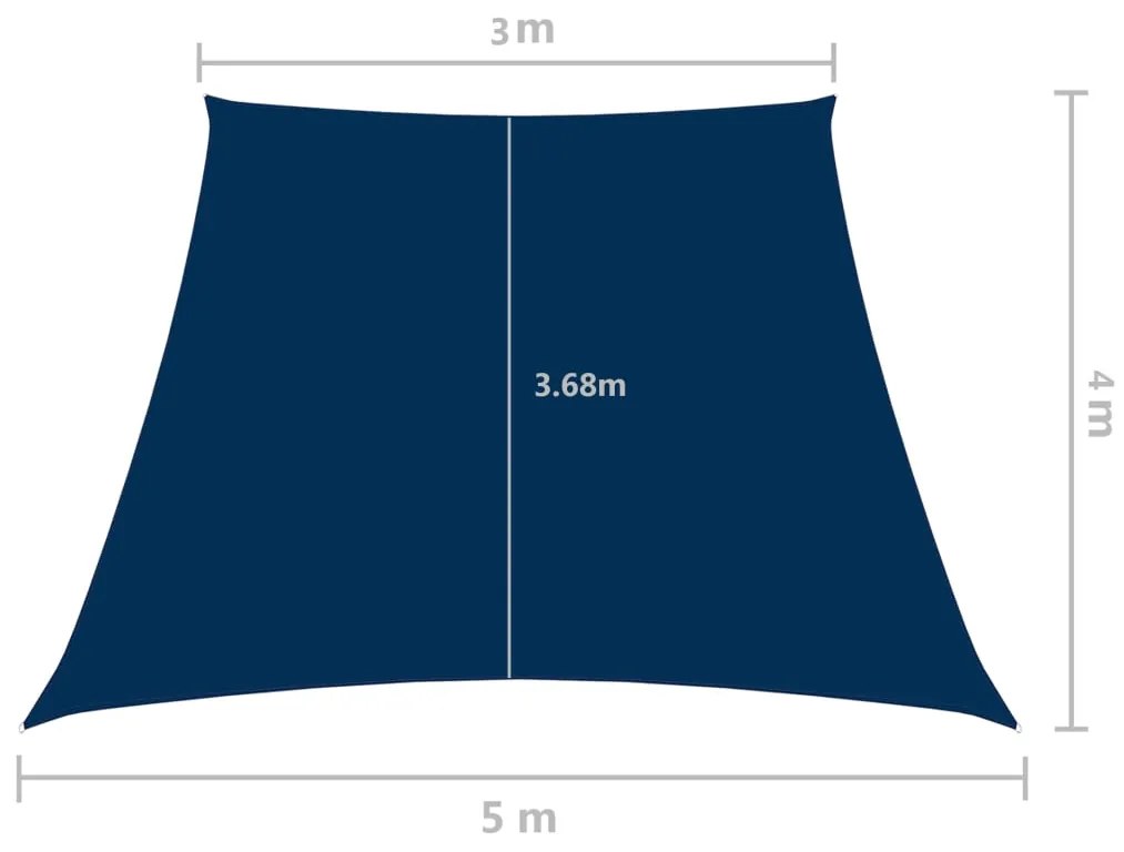 vidaXL Πανί Σκίασης Τρίγωνο Μπλε 3/5x4 μ. από Ύφασμα Oxford