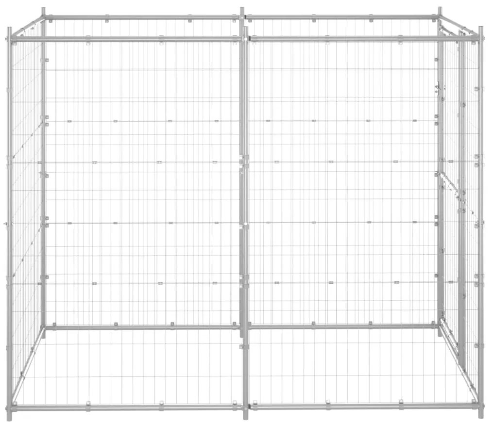 vidaXL Κλουβί Σκύλου Εξ. Χώρου Γαλβαν. Χάλυβας 110 x 220 x 180 εκ.