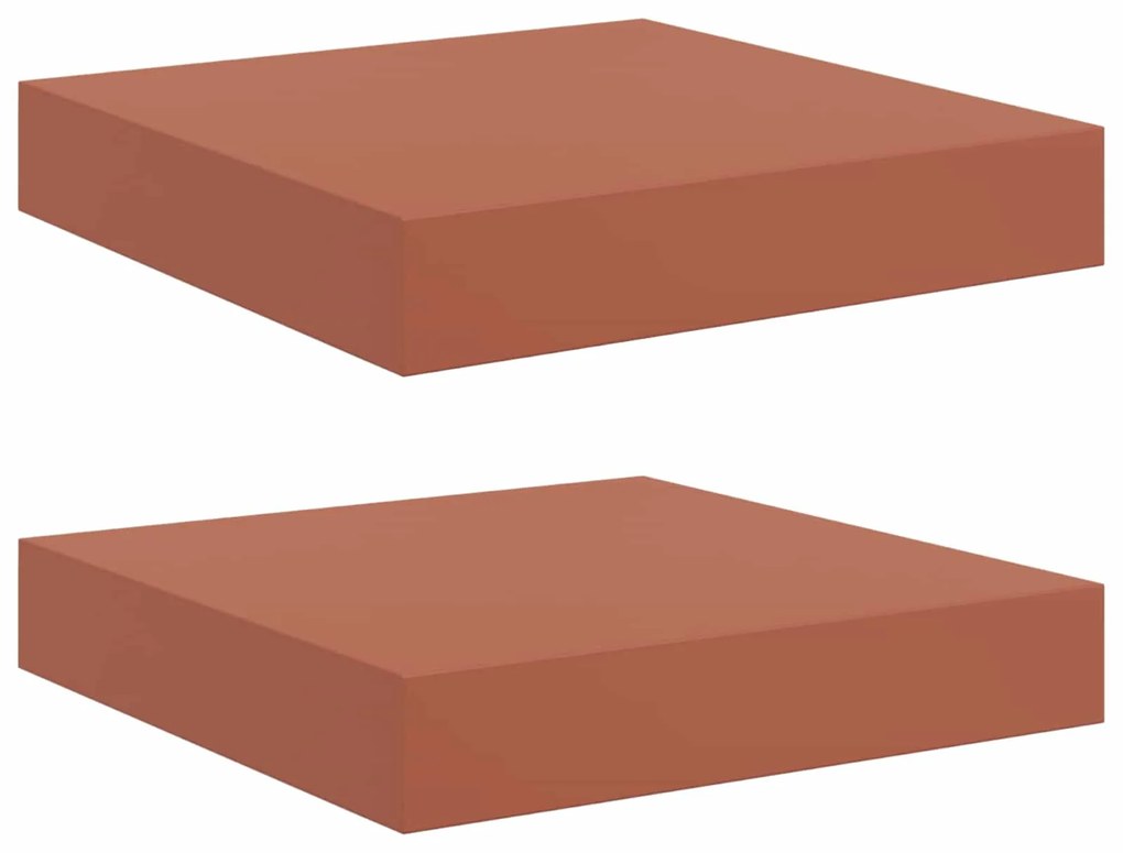 vidaXL Ράφι Τοίχου 2 pcs Κόκκινο 23 x 23,5 x 4 εκ Επεξεργασμένο ξύλο