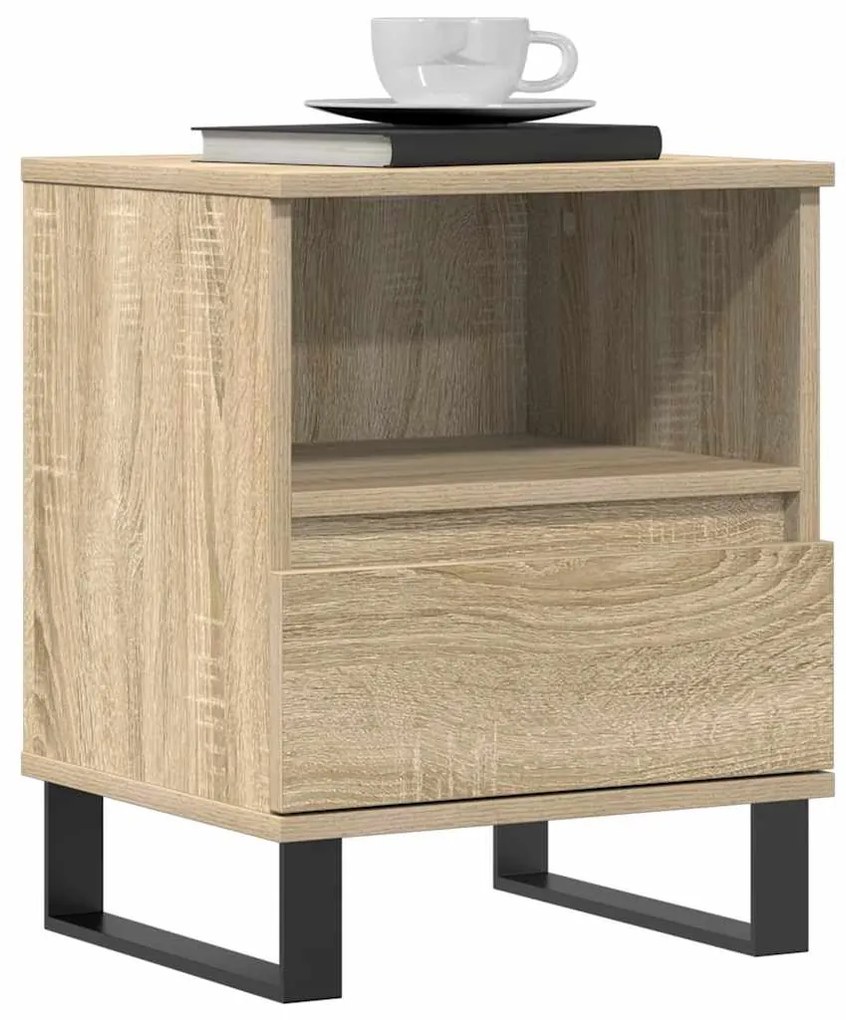 vidaXL Κομοδίνο Sonoma Δρυς 40 x 35 x 50 εκ. από Επεξεργ. Ξύλο