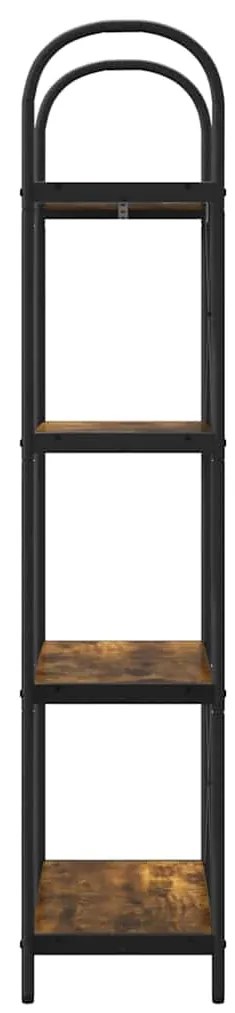 vidaXL Ράφι Βιβλίων Καπνιστή δρυς 60 x 30 x 146 εκ Επεξεργασμένο ξύλο