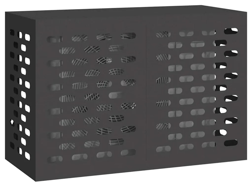 vidaXL Κάλυμμα κλιματιστικού Μαύρο 90 x 40 x 60 εκ Ατσάλι
