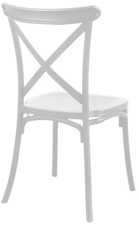 Καρέκλα Crossie pp σε λευκή απόχρωση 38x46.5x82εκ 38x46.5x82 εκ.