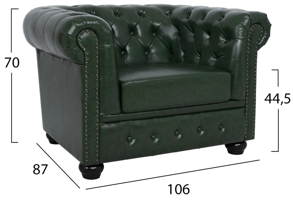 ΠΟΛΥΘΡΟΝΑ T.CHESTERFIELD POLINA HM3011.08 PU ΚΥΠΑΡΙΣΣΙ 106x87x70Y εκ.