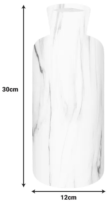 Βάζο Zerzo pakoworld κεραμικό σε όψη μαρμάρου Φ12x30εκ