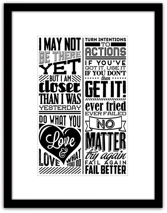 Πίνακας Σε Κορνίζα ArteLibre Πλαστικό 'Quote' 35x45x1.8cm-14680082
