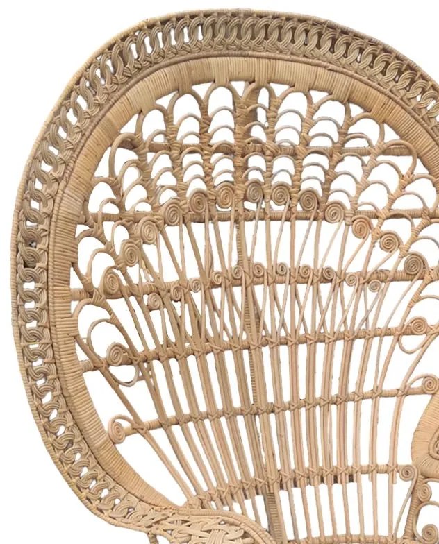 Πολυθρόνα Dorothy Inart με μπεζ μαξιλάρι-φυσικό rattan 115x57x150εκ 115x57x150 εκ.