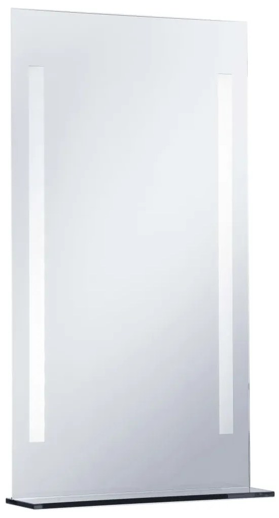 vidaXL Καθρέφτης Μπάνιου Τοίχου με LED και Ράφι 60 x 100 εκ.
