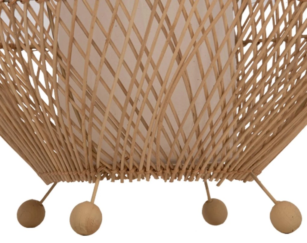 ΦΩΤΙΣΤΙΚΟ ΔΑΠΕΔΟΥ RATTAN ΣΕ ΦΥΣΙΚΟ ΧΡΩΜΑ Φ55x101Υεκ. 55x55x101 εκ.