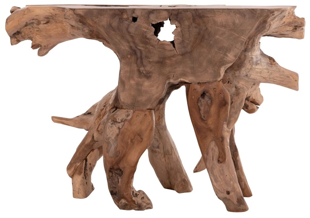 Κονσόλα GRIMAL Ξύλο Teak (Ρίζα) Φυσικό 125x46x80Υ εκ. 125x46x80 εκ.