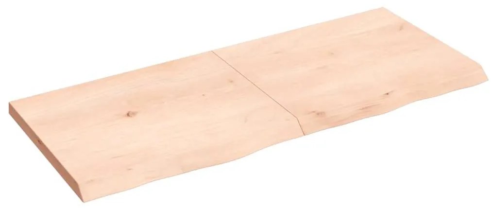 vidaXL Ράφι Τοίχου 120x50x(2-4) εκ. από Ακατέργαστο Μασίφ Ξύλο Δρυός