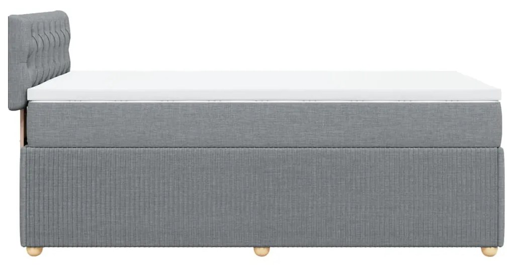 ΚΡΕΒΑΤΙ BOXSPRING ΜΕ ΣΤΡΩΜΑ ΑΝΟΙΧΤΟ ΓΚΡΙ 80X200 ΕΚ. ΥΦΑΣΜΑΤΙΝΟ 3289590