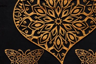 Intra απο ξύλο plywood 3mm-4mm πάχος κοπής με λέιζερ 3D Butterfly Mandala Δίασταση 30x30 cm INTRAFABR-86706942