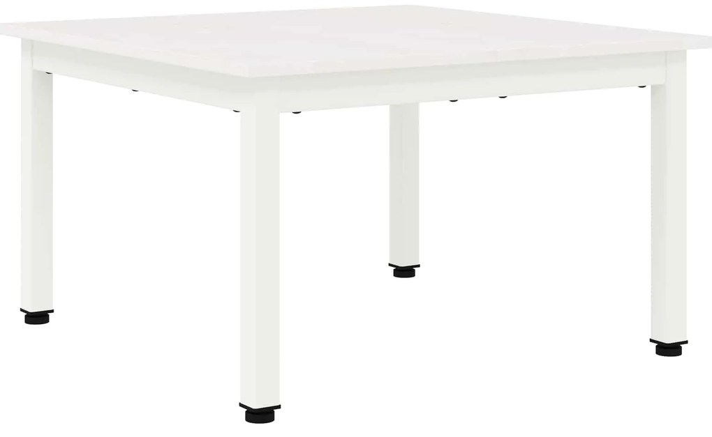 vidaXL Τραπεζάκι σαλονιού Λευκό 60 x 60 x 36 cm Στερεά ξυλεία πεύκου