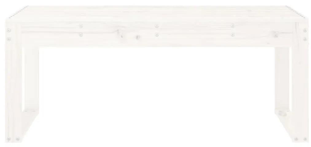 Παγκάκι Κήπου Λευκό 110x38x45 εκ. από Μασίφ Ξύλο Πεύκου - Λευκό