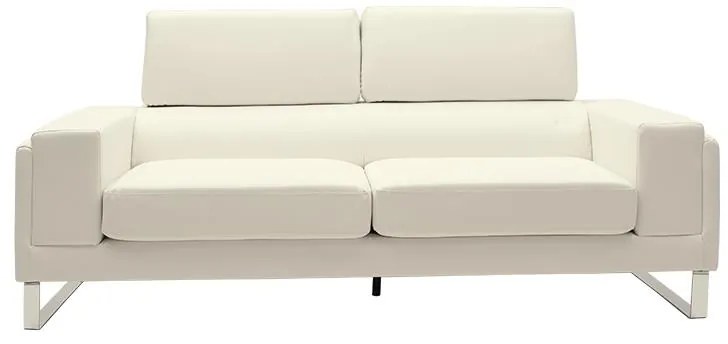 Καναπές Shea 3θέσιος PU ivory-inox 198x80x87εκ 198x80x87 εκ.