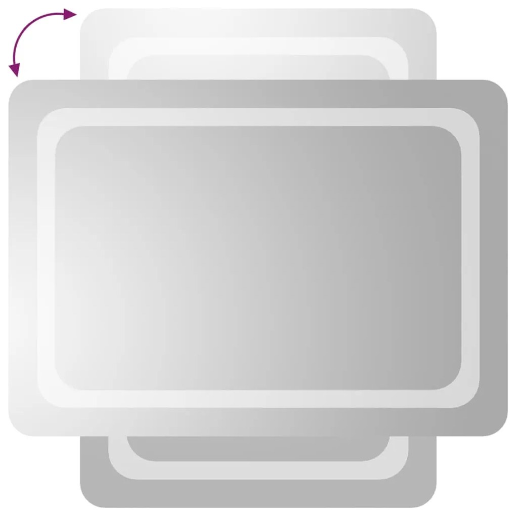 vidaXL Καθρέφτης Μπάνιου με LED 50 x 70 εκ.