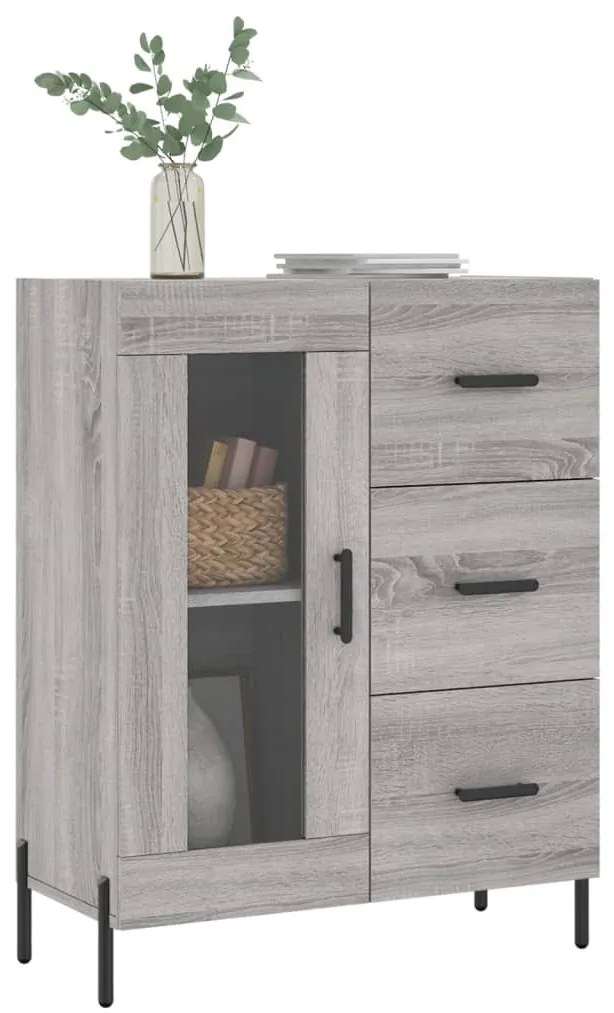 vidaXL Ντουλάπι Γκρι Sonoma 69,5 x 34 x 90 εκ. από Επεξεργασμένο Ξύλο