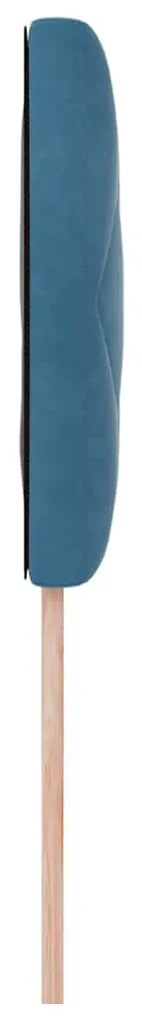 vidaXL LED Κεφαλάρι με φώτα λωρίδας LED Σκούρο Μπλε 90 cm Βελούδο