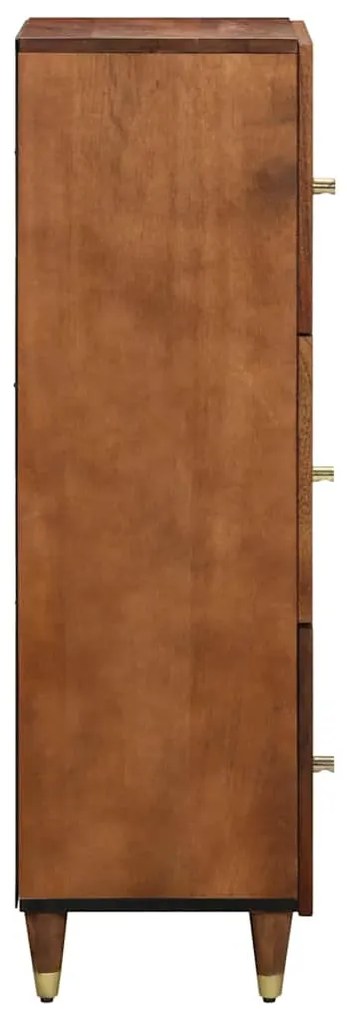 vidaXL Highboard με ράφι Καφέ 40 x 33 x 110 εκ Στερεό ξύλο μάνγκο