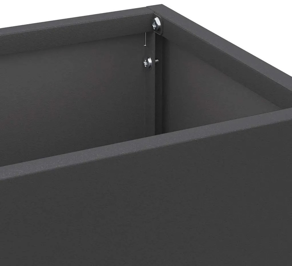 vidaXL Σχέδιο &amp; βάση αποθήκευσης Μαύρο 15.5 x 15.5 x 49 εκ Μέταλλο