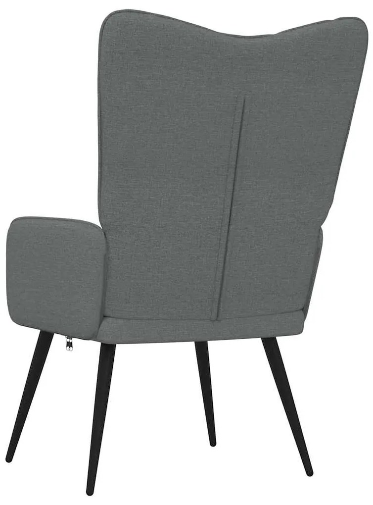 vidaXL Πολυθρόνα Relax Σκούρο Γκρι Υφασμάτινη