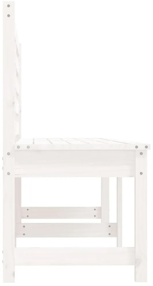 vidaXL Παγκάκι Κήπου Λευκό 201,5εκ. από Μασίφ Ξύλο Πεύκου