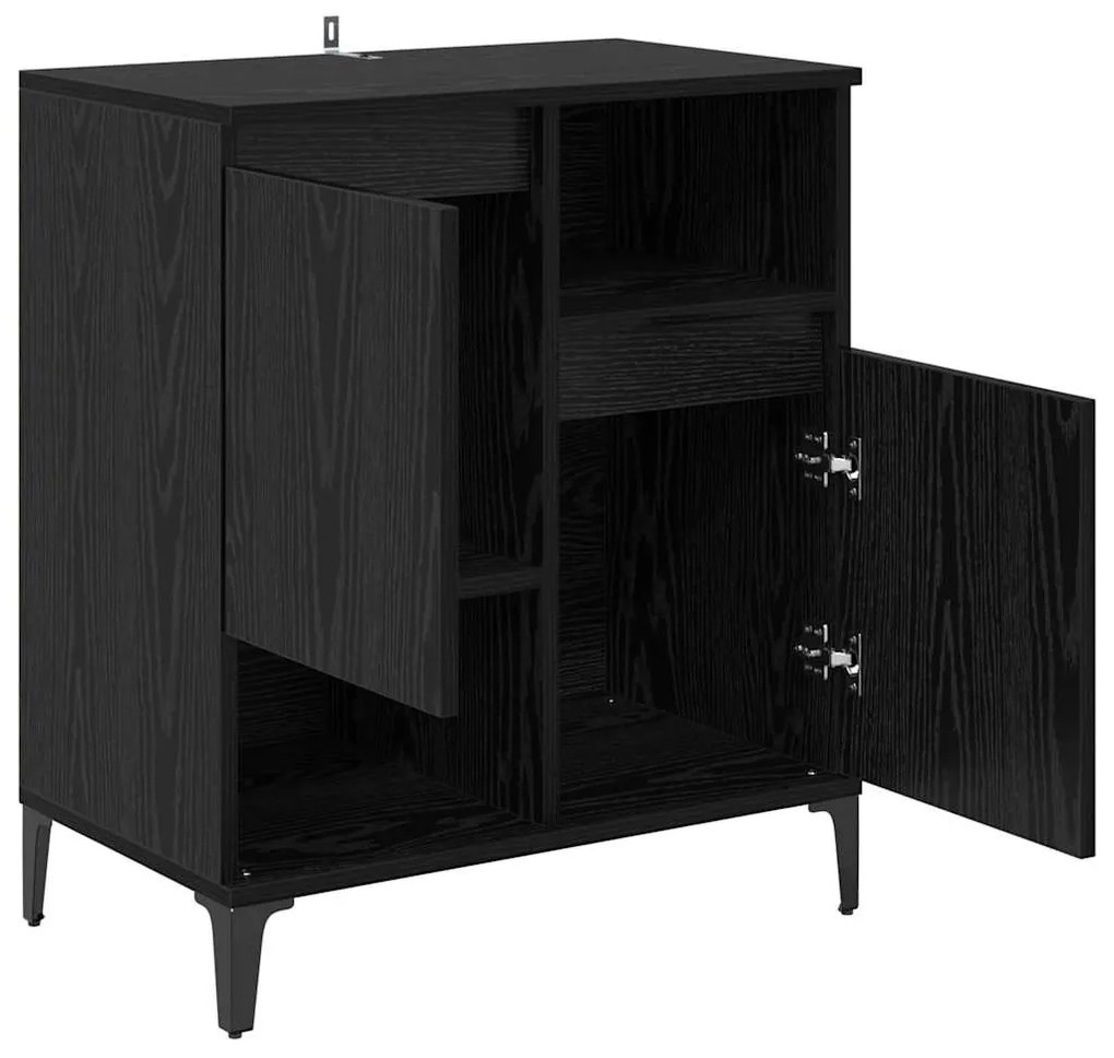 vidaXL Πλαϊνό γραφείο Μαύρη δρυς 60 x 35 x 70 cm Επεξεργασμένο ξύλο