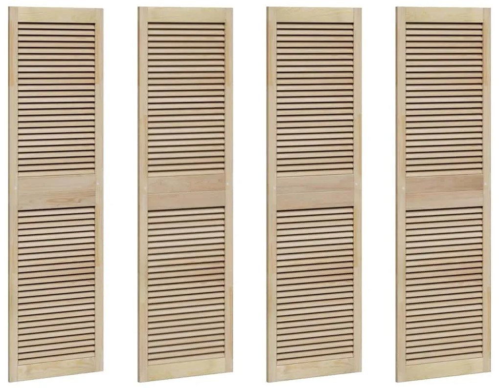 vidaXL Πόρτες Ντουλάπας με πόρτα 4 pcs Καφέ 170 x 49.5 x 2.1 εκ