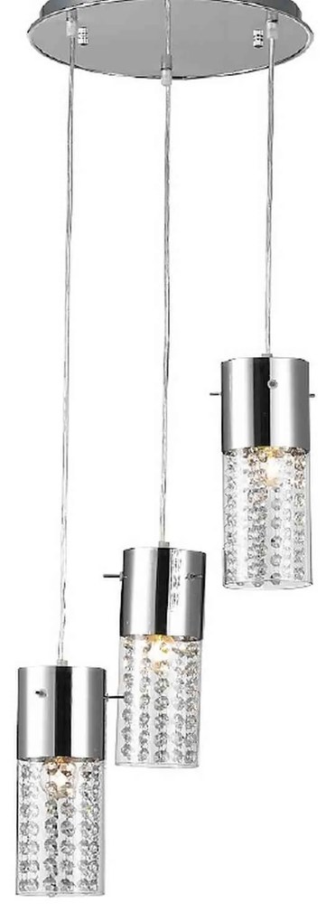 Φωτιστικό Οροφής Crystal DLA6833 Clear Metal, Glass