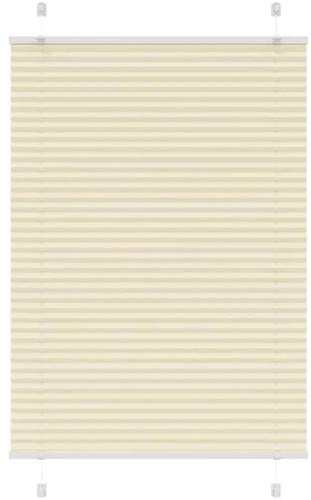vidaXL Πλισέ περσίδα Κρέμα 90x150 cm Πλάτος υφάσματος 89,4 cm