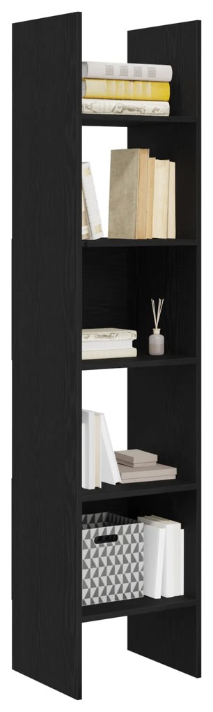 vidaXL Βιβλιοθήκη Μαύρη δρυς 40 x 35 x 180 εκ. Επεξεργασμένο ξύλο