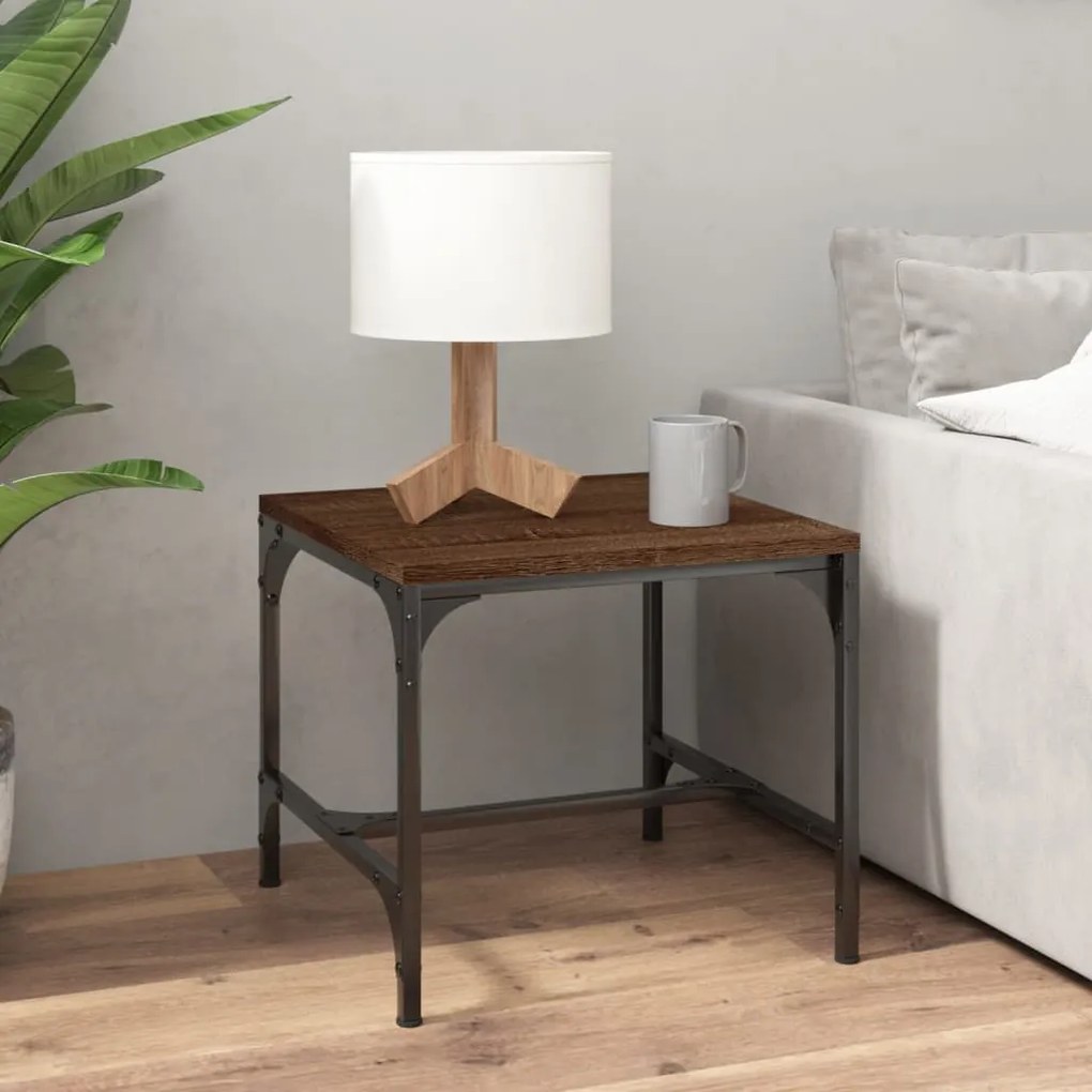 vidaXL Τραπεζάκια Σαλονιού 2 τεμ Καφέ Δρυς 40x40x35 εκ. Επεξ. Ξύλο